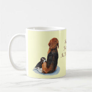Taza De Café imagen de perro adorable de mamá de cachorro beag