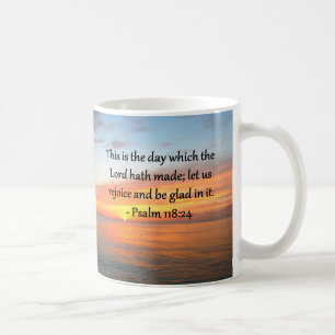 TAZA DE CAFÉ IMAGEN DE PSALM 118:24 SUNRISE