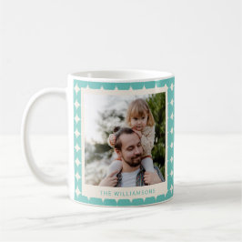 Taza De Café Imagen de puntos geométricos verdes Verde azulados