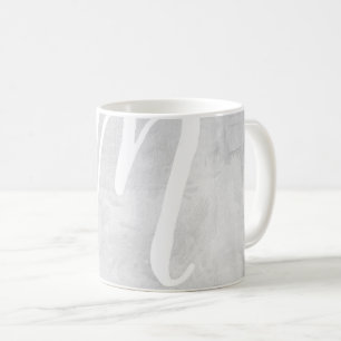 Taza De Café Imagen de textura de Stucco gris muy grande Monogr