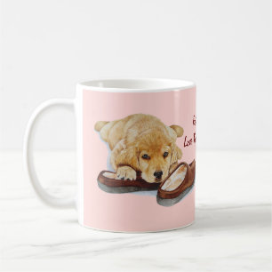 Taza De Café imagen del adorable perro cachorro recuperador de
