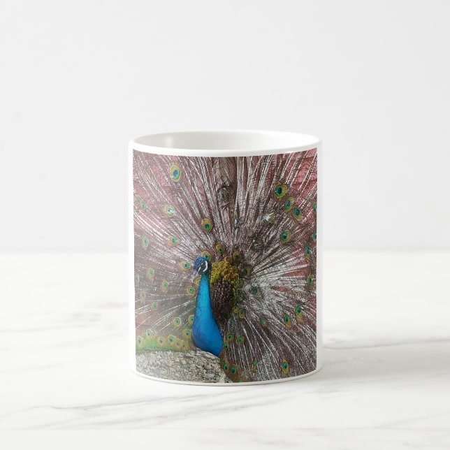 Taza De Café Imagen del pavo real (Centro)