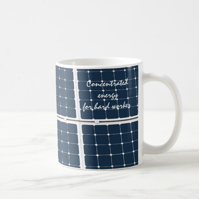 Taza De Café Imagen divertida de un panel de energía solar (Derecha)