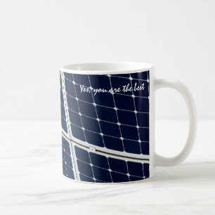Taza De Café Imagen divertida de un panel de energía solar