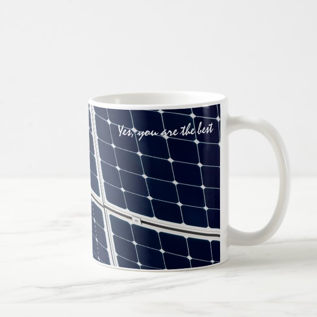 Taza De Café Imagen divertida de un panel de energía solar (Derecha)
