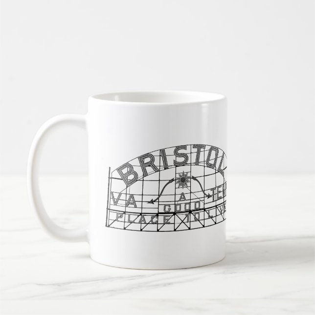Taza De Café Imagen doble del Rótulo Bristol Slogan (Izquierda)