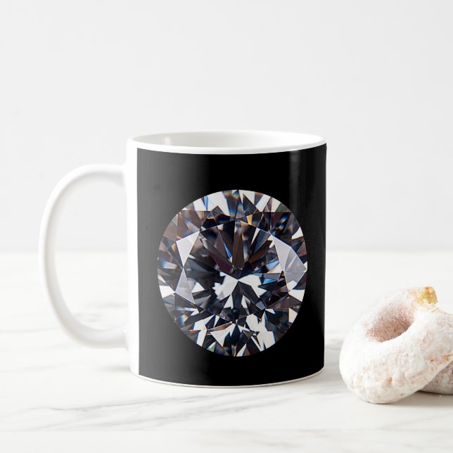 Taza De Café Imagen Elegante de Diamante con facetas (Con donut)