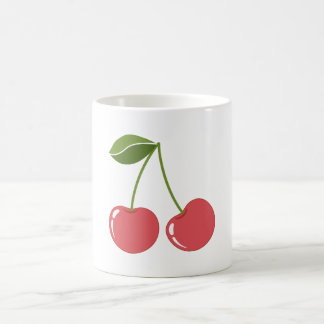 Taza De Café imagen gráfica de dibujos animados de cereza