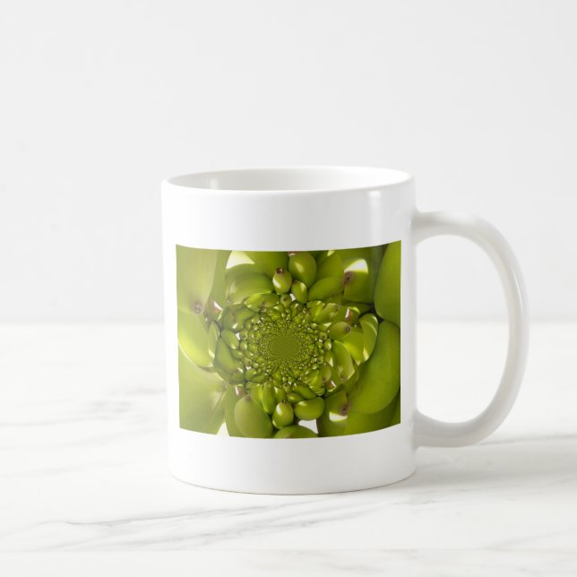 Taza De Café Imagen/gráfico de arte verde caleidoscopio bananer (Derecha)