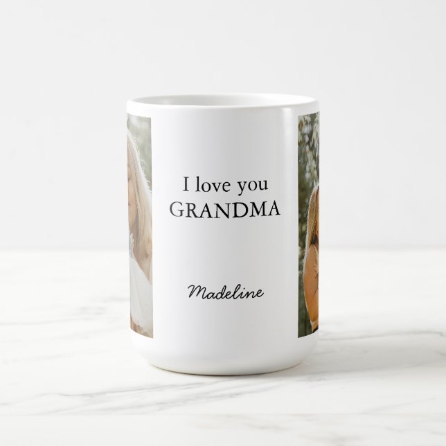 Taza De Café Imagen personalizada "I love you Grandma" (Centro)