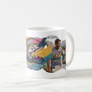 Taza De Café Imagen personalizada, La pesca es divertida, no pa