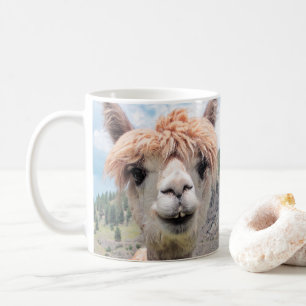 Taza De Café Imagen sonriente linda de la foto de la alpaca