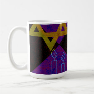 Taza De Café Imagen temática de Hanukkah de SlipperyJoe's amari