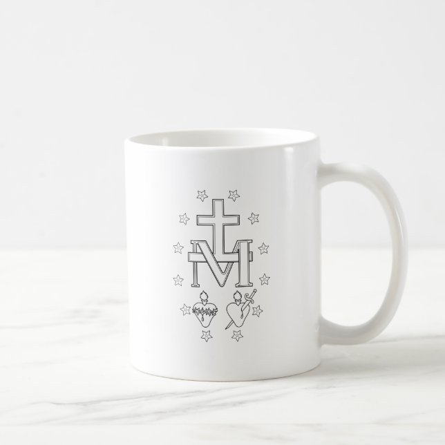 Taza de café (Imagen trasera) de la Medalla Milagr (Derecha)