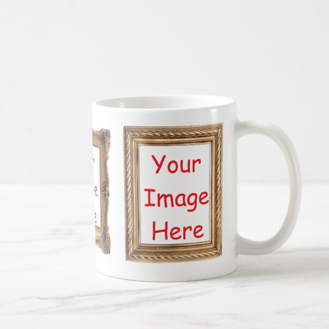 Taza De Café Imágenes enmarcadas con imágenes - Añadir 3 fotos  (Derecha)