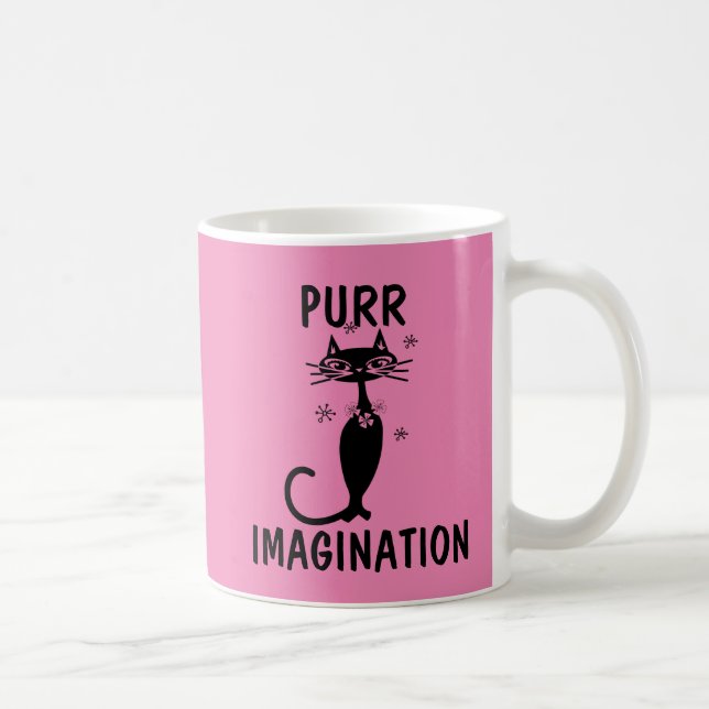 TAZA DE CAFÉ IMAGINACIÓN PURR RETRO CAT COFFEE MUGS (Derecha)