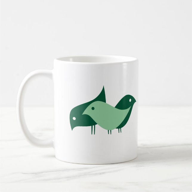 Taza de café imaginaria de tres chicas {pájaros} (Izquierda)