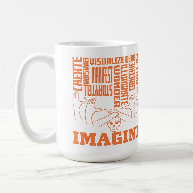 Taza De Café Imagine - Diseño ASL (Izquierda)