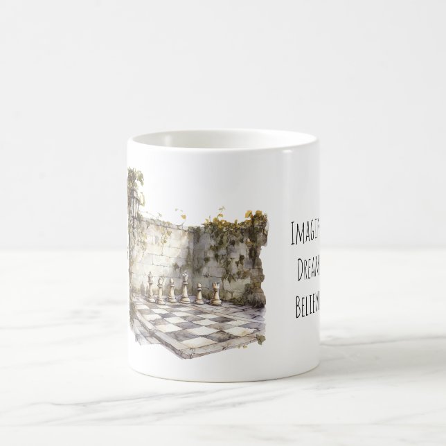 Taza De Café Imagine Dream Believe Giant Chess Board (Centro)