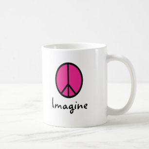 Taza De Café Imagínese el símbolo de PAZ ROSADO