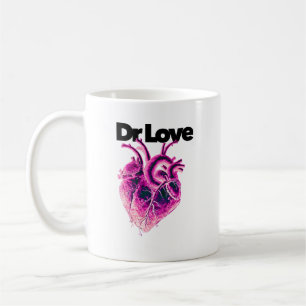 Taza De Café Imán Corazón Anatómico rosa púrpura neón eléctrico