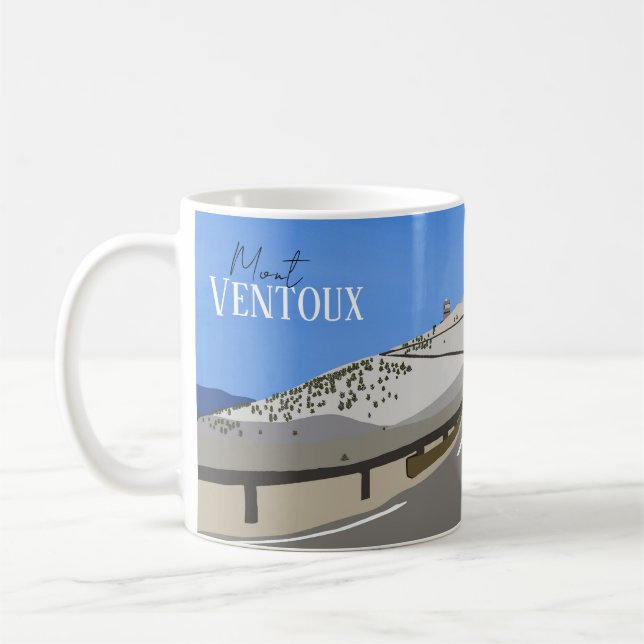 Taza De Café imán de ciclismo Mont Ventoux (Izquierda)