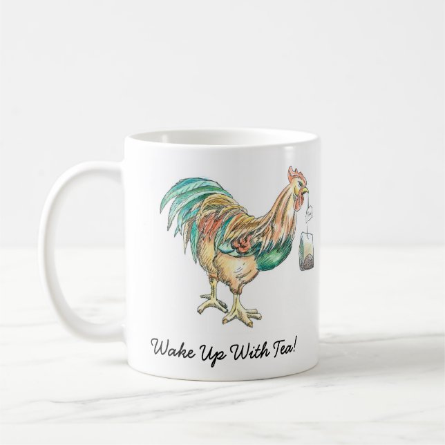 Taza De Café Imán de Despertar con Té (Izquierda)