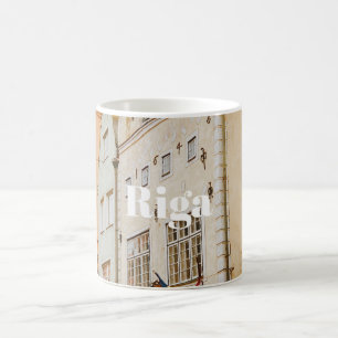 Taza De Café Imán de foto flexible del paisaje urbano de Riga