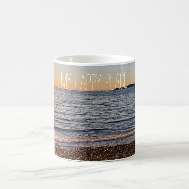 Taza De Café Imán fotográfico Scenic Beach Sunset (Centro)