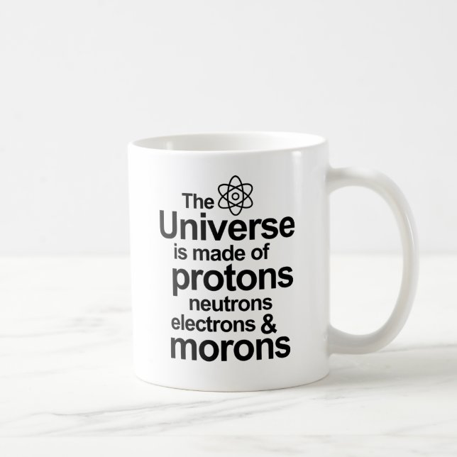 Taza De Café Imbéciles de los electrones de los neutrones de (Derecha)