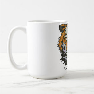 Taza De Café Imitación de Bordado de Cabeza de Tigre