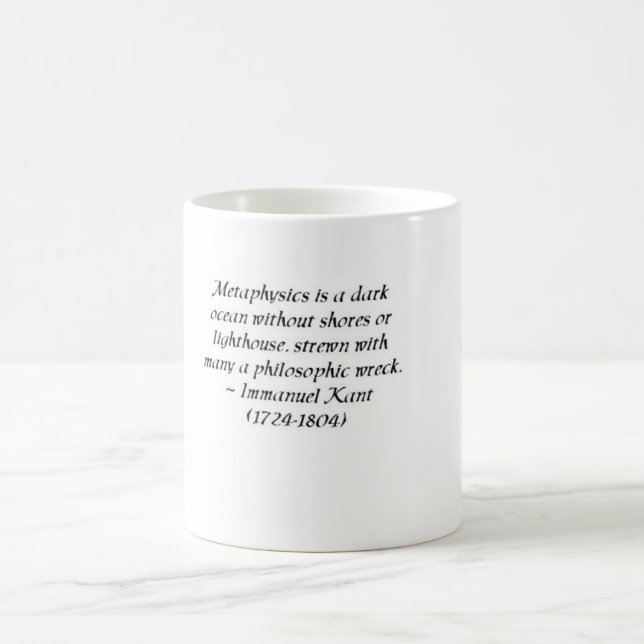 Taza De Café Immanuel Kant en la metafísica y la filosofía (Centro)