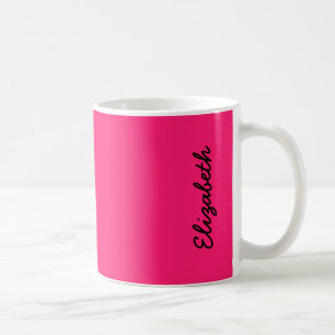 Taza De Café Impactante Personalizar de color sólido rosa