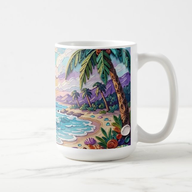 Taza De Café Impasto Beach and Sea Glass Sunset and Sunrise (Derecha)