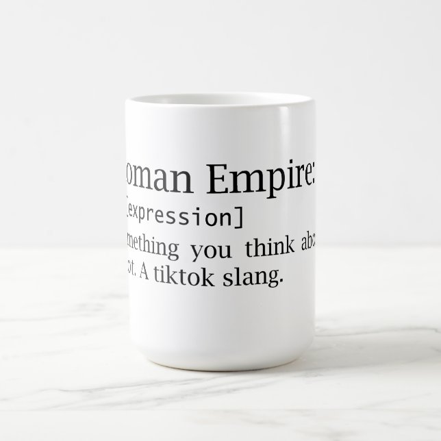 Taza De Café Imperio romano - piensa en - jerga - diccionario (Centro)