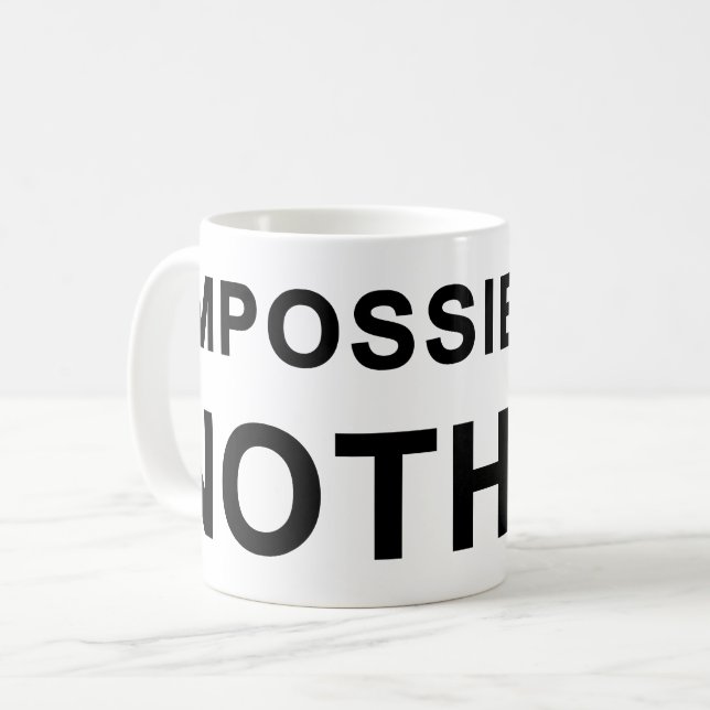 Taza De Café Impossible Is Nothing (Anverso izquierdo)