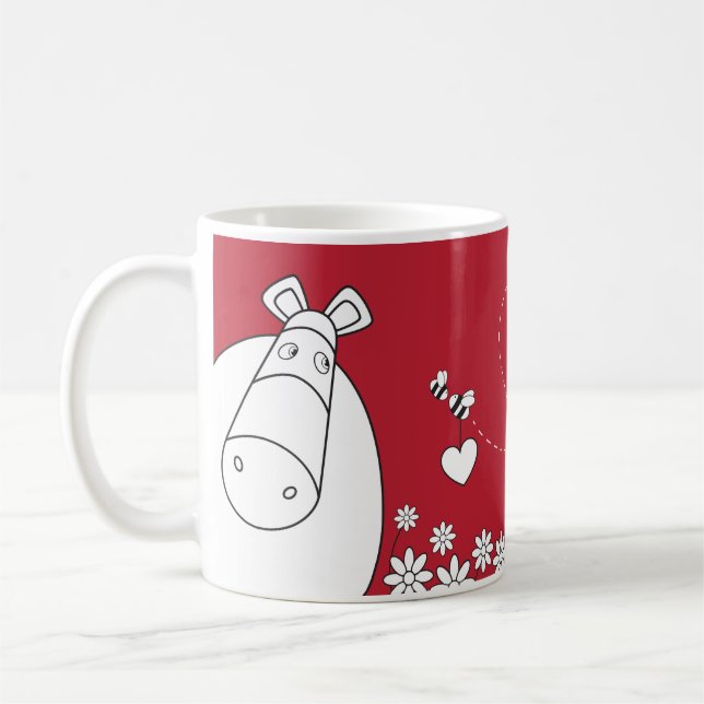 Taza De Café Impossimals® puro - rojo romántico (Izquierda)