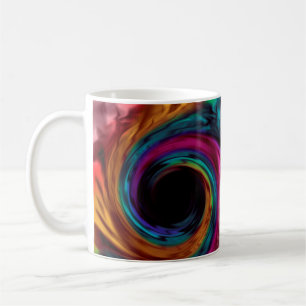 Taza De Café Impresión abstracta de remolino de líquido con col