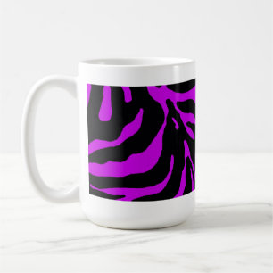 Taza De Café Impresión animal de banda de cebra morada