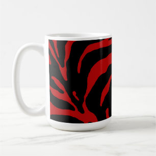 Taza De Café Impresión animal de banda de cebra roja