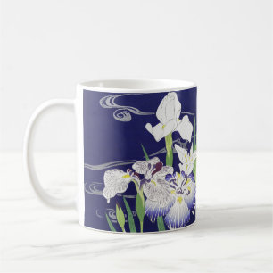 Taza De Café Impresión artística de Iris japonés vintage de Kog