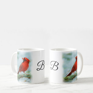 Taza De Café Impresión cardinal roja personalizada