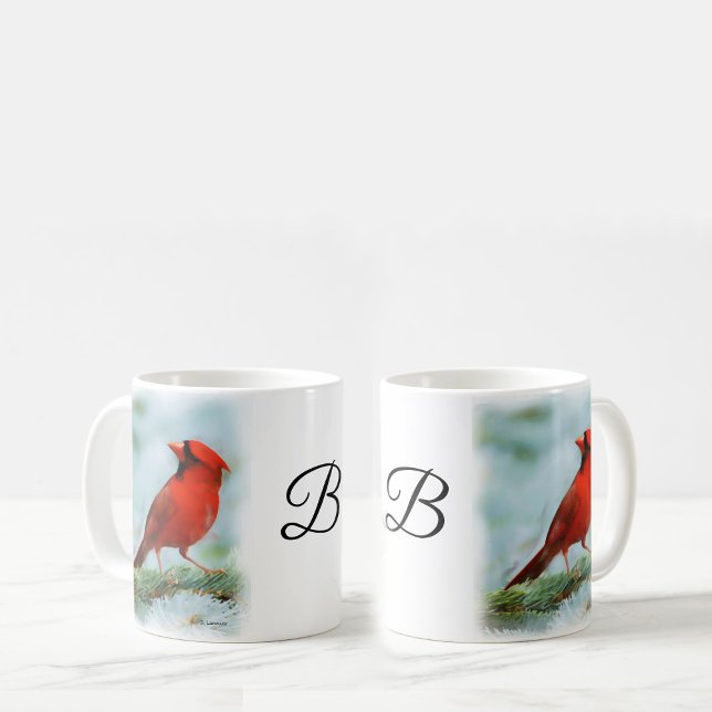 Taza De Café Impresión cardinal roja personalizada (Subido por el creador)