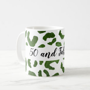 Taza De Café Impresión de 50 y fabuloso queso verde y blanco