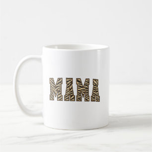 Taza De Café Impresión de animal MAMA Letra de arco