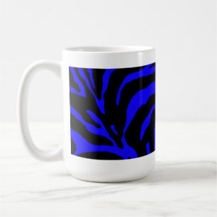 Taza De Café Impresión de animales de banda de cebra azul