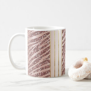 Taza De Café Impresión de animales de cebra rosa purpurina