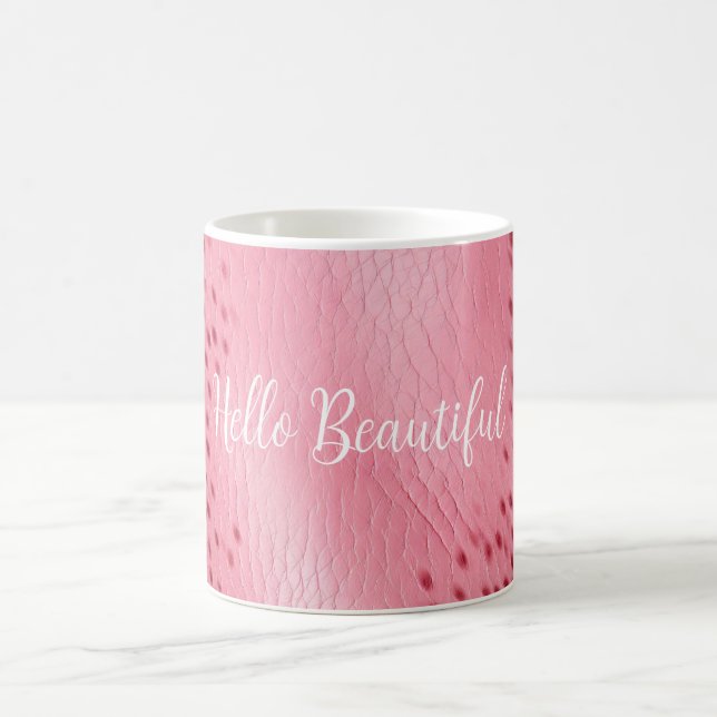 Taza De Café Impresión de animales de leopardo rosado (Centro)