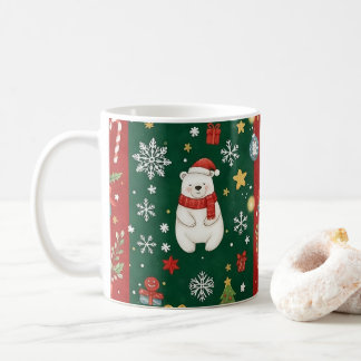 Taza De Café Impresión de año nuevo, oso, árbol de Navidad, zor