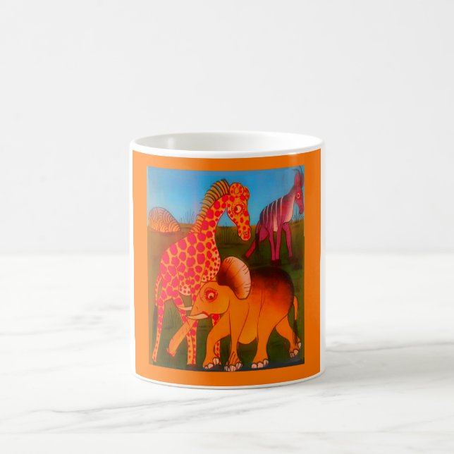 Taza De Café Impresión de arte animal africano (Centro)